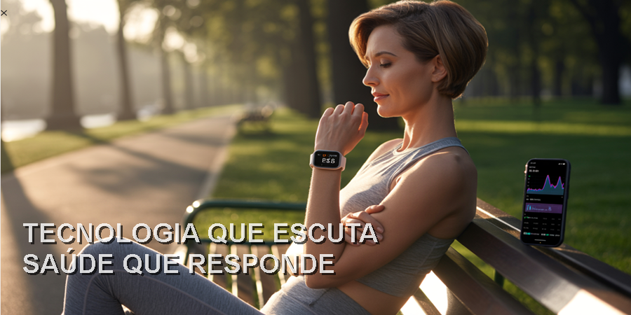 Do estetoscópio ao smartwatch: a medicina entra na era em que cada pessoa se torna autora e guardiã dos próprios dados de saúde./ Ideia