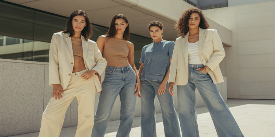 O jeans clássico ganha novas proporções e se consolida como peça-chave da moda contemporânea em 2026.